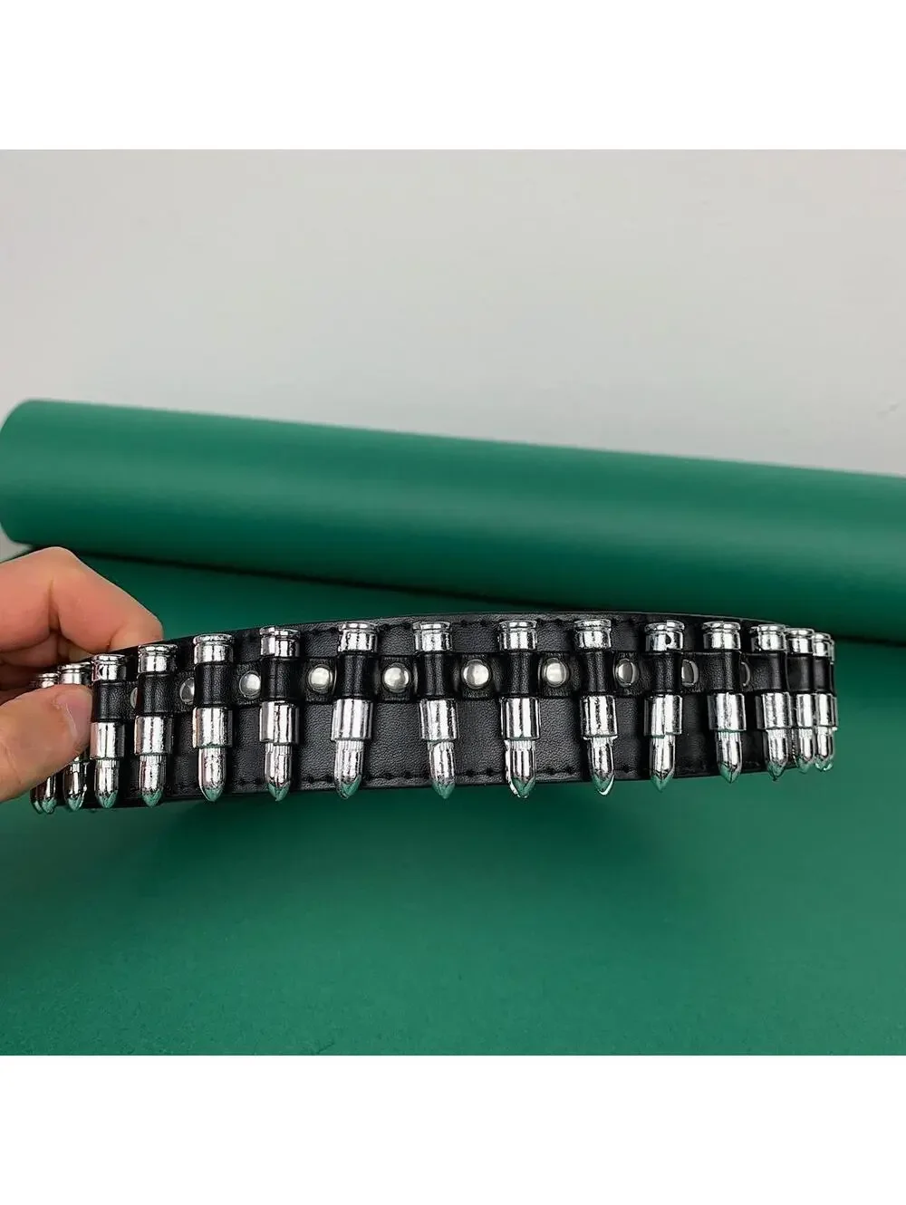 Cyber Bullet belt studded vintage y2k style. Cool grunge/punk look